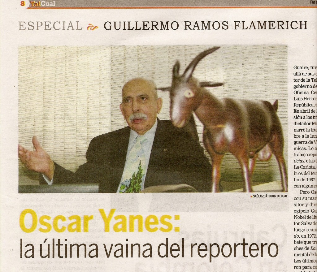 Oscar Yanes: la última vaina del reportero